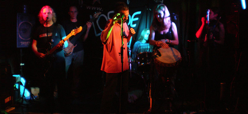 folk-rock band Loscoe State Opera at the Fishpond, Matlock Bath